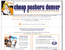 Tablet Screenshot of cheappostersdenver.com